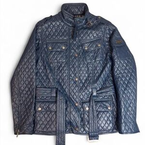 Barbour Navy Quilted Field Jacket